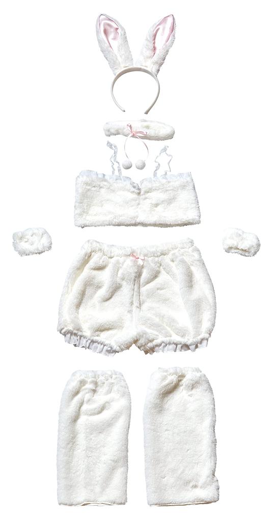 Clearstone Cosplay Halloween Fluffy Sexy Rabbit Girl White Women's