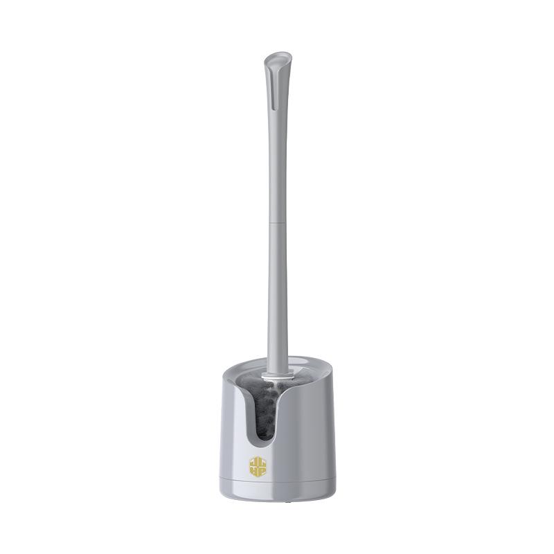 Wall-Mounted Long-Handle Toilet Brush for Corner Bathroom Cleaning