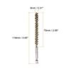 uxcell Brass Drill 8mm Wire Brush Cleaning Hex for and Pack of 3 Brush, Diameter, Handle, 6.35mm Shank, Piping, Ports, Bearings,