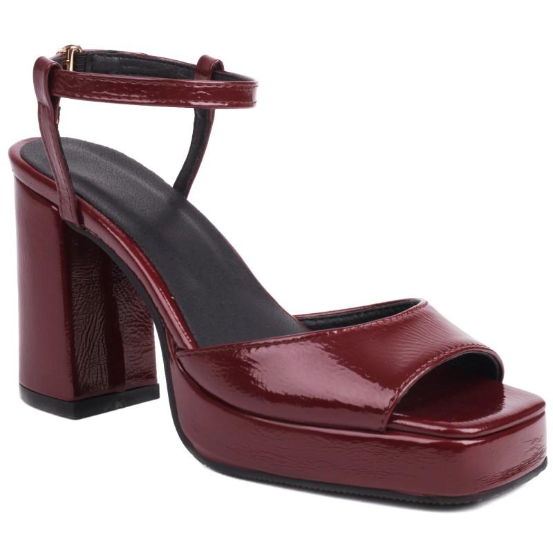 

Элегантные женские сандалии-гладиаторы Летняя обувь Платформа Открытый носок Белый Черный Высокие каблуки Шлепанцы Женская праздничная обувь Бренд 39 вино красного