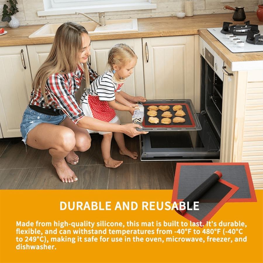 2 st Silikon Porös Bakplåt - Non-stick Ugnspad för Bakning av Kex, Bakverk, etc. -40cm x 15.7 tum