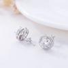 D Farbe 100% Moissanite Ohrring 0,5 ct 1,0 ct Rund Brillant Diamant 925 Sterling Silber Ohrstecker Geburtstagsgeschenk Edlen Schmuck
