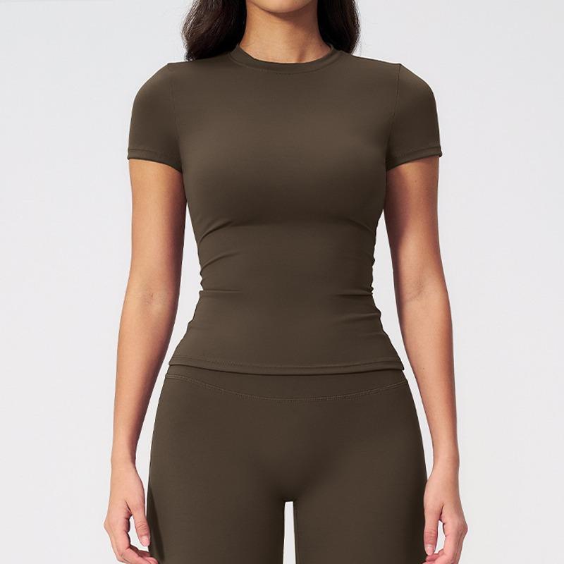 Zechuang Spring T-shirt Quick-drying Yoga Clothes Short-sleeved Fitness Tops Blouse Outdoor Running Sports Short-sleeved Women