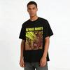 Vintage Mecha Style Robot Invasion Themed Print Casual T-shirt Pure cotton T-shirt