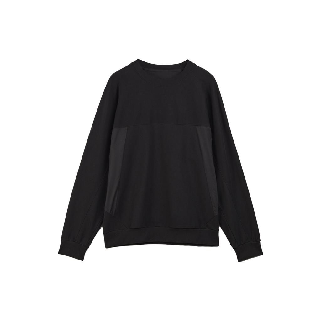 Y-3 Color Block Crewneck Sweatshirt Unisex Sweatshirt Black H63029