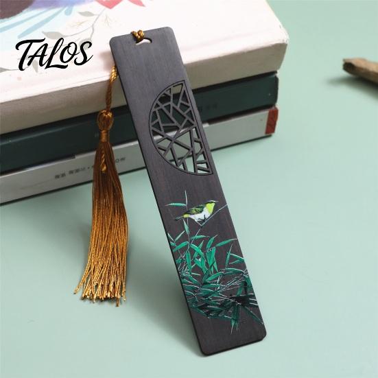 Talos Wooden Bookmark, Hand Painted Window Cutout Page Marker for Students, Good Luck School Gift Book Lovers