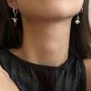 2025 Trend Vintage Designer Hängeasymmetrische Handgemachte Perlen Ohrhänger Ohrringe Frau Koreanische Mode Dopamin Metallohrringe Geschenk