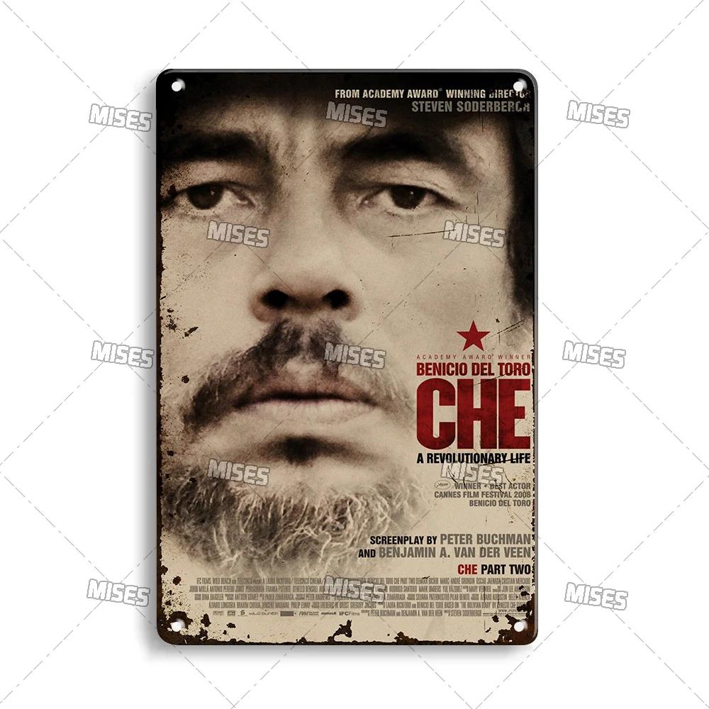 MISES 2008 Klassisk Film Che Guevara Metallaffisch Gammal Metallplåt Retro Metallplatta Väggplatta Hemklubb Industriell Dekor