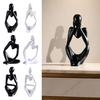 Jijijing Thinker Statue, Modern Abstract Art Sculpture, 3D Printed Collectible Figurine for Home Office Bookshelf Desktop Decor