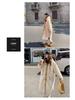 Beige Hooded Lambswool Mid-Length Coat - Thickened Korean Style, Loose Fit, Autumn/Winter Plush Jacket