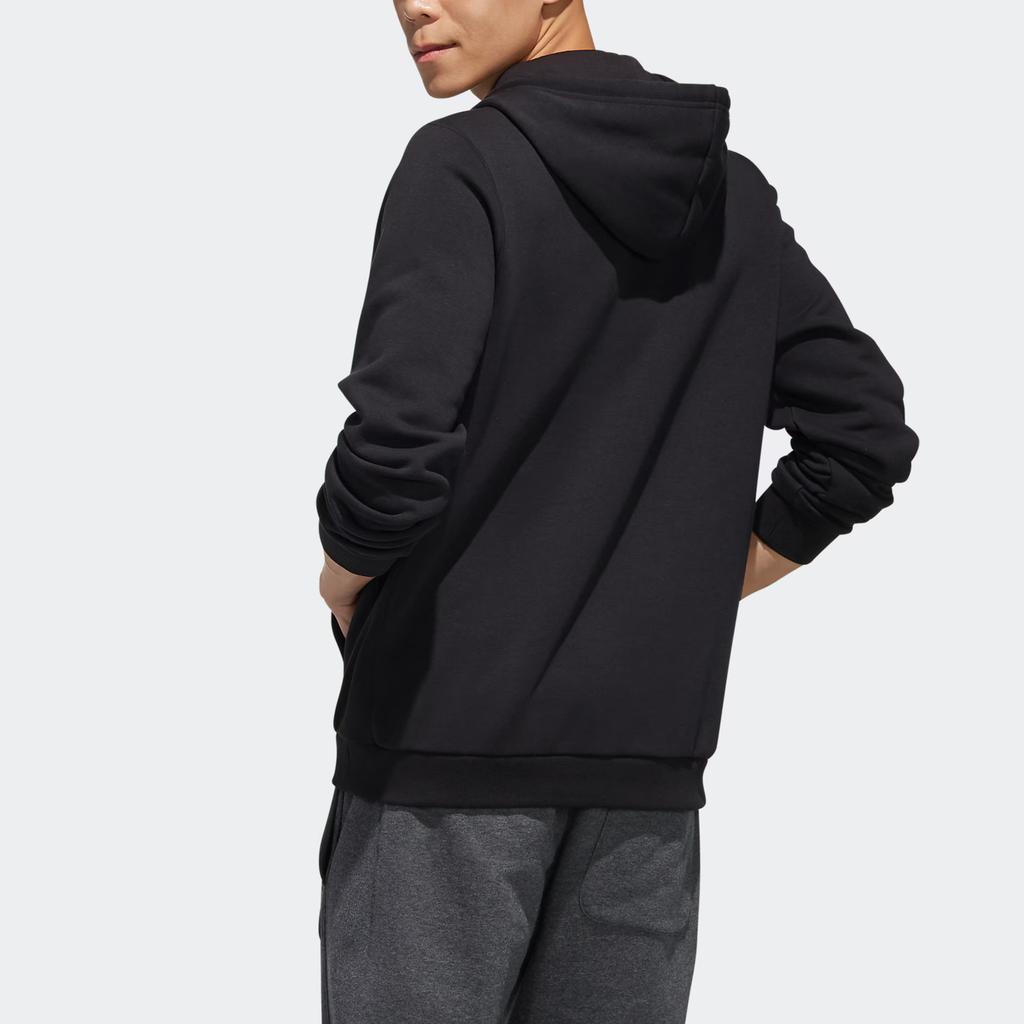 Adidas Neo New Year Series Small Logo Velvet Hoodie Men Hoodie Black FP7484