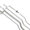A Set of 4 Simple Street Style Cross Twist Chain Cuban Chain Bracelets, Basic Style for Boyfriend, Suitable for Men To Wear