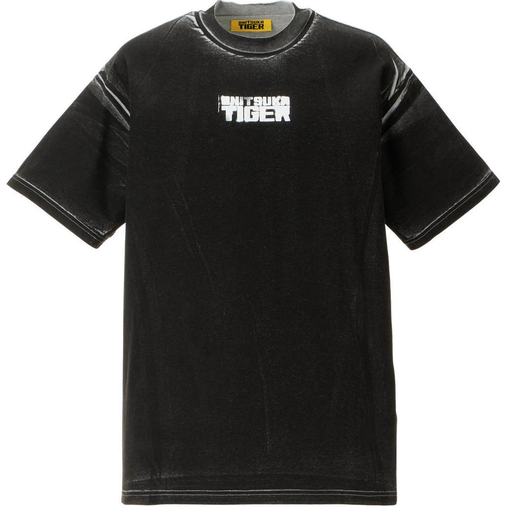 

Onitsuka Tiger Printed Denivita Series Letter Print Comfortable Short Sleeve T-Shirt Unisex Tops Flower-Gray Black 2183B450-020 XS