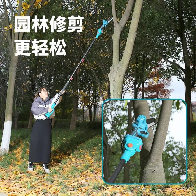 Gartenschere Elektrische Bürstenlose Hochentaster Teleskopisch Langreichweite Baumschere Verlängert Hochentaster für Dicke Äste