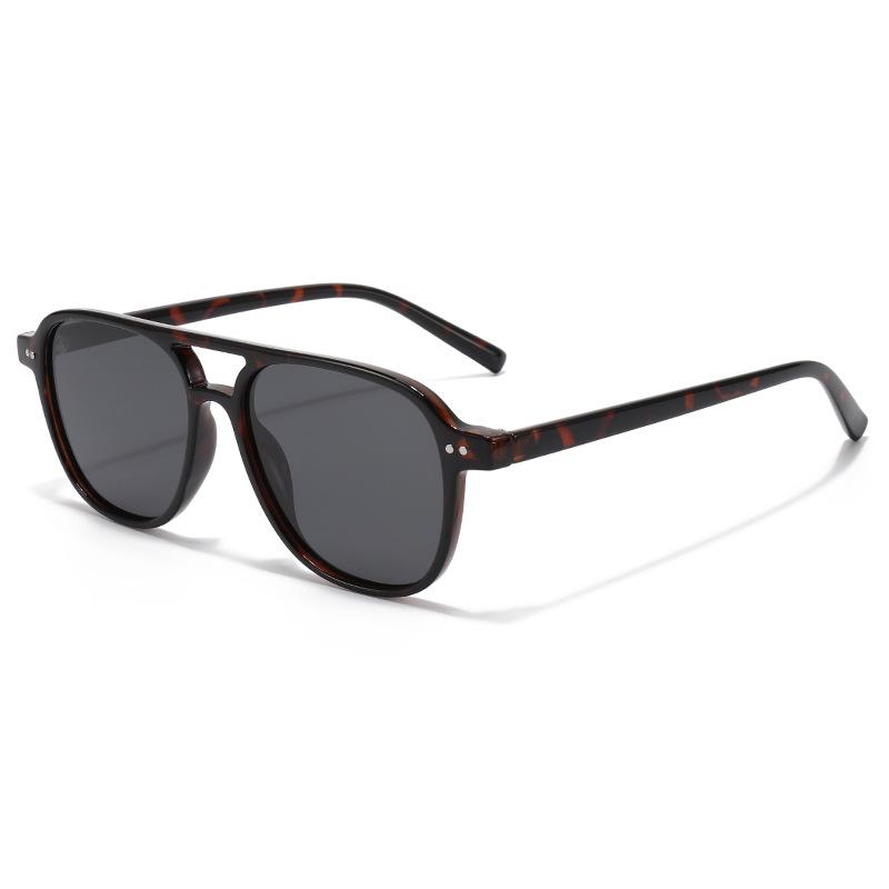 Vintage Men Women Big Polarized Sunglasses Men Square Shades Brand Designer UV400 Eyewear Oculos De Sol Double Beam Eyeglasses