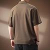 Men's Premium Lyocell Blend Half-Zip Short Sleeve Polo Shirt