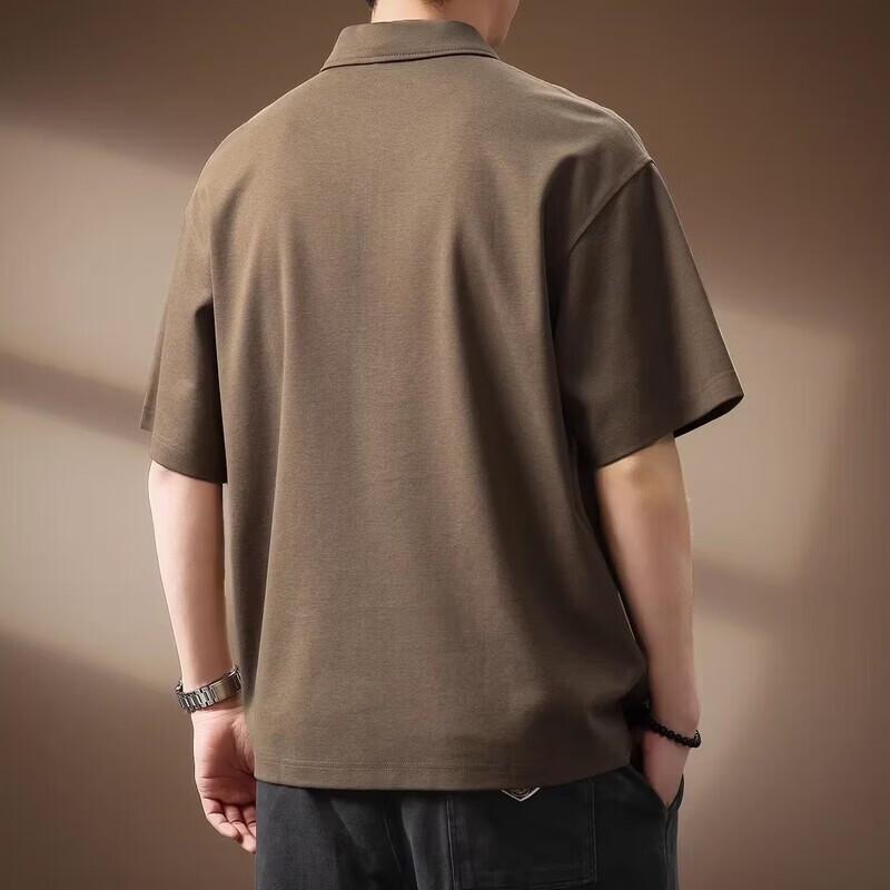 Men's Premium Lyocell Blend Half-Zip Short Sleeve Polo Shirt
