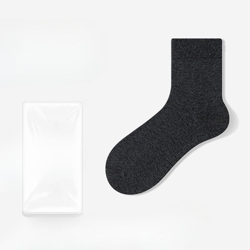 Men's Autumn Commercial Cotton Aloe Essential Oil Deodorizing Feet Sweat Absorbing Bacteriostatic Tube Socks