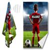 1Pc Of Personalized Beach Towel Featuring A Football Player - Made From Soft, Highly Absorbent Microfiber, Lightweight