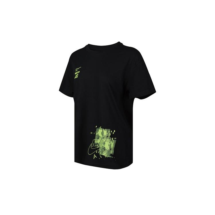 (WMNS) Nike Tee Boy LUX Luxury Pack T Black-Green Women s CT8921-011 M