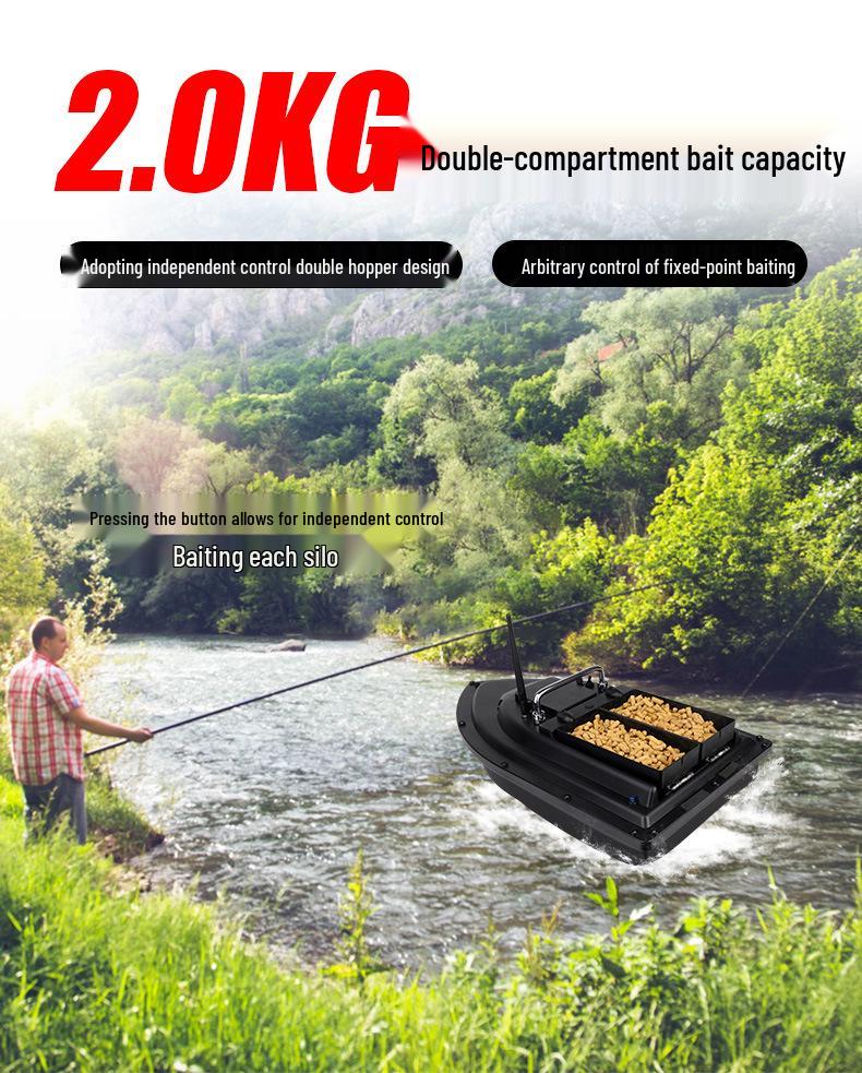 600m GPS Smart Bait Boat with Dual Compartments, Auto-Return, RC Cruise Control, and Hook Release for Fishing