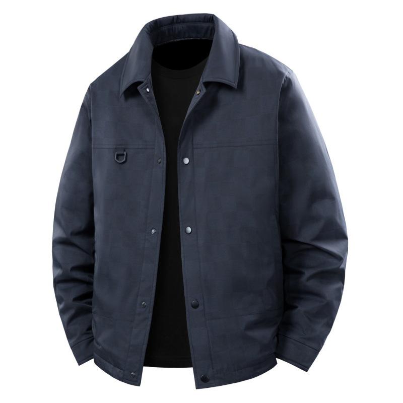 

Men s Winter Lapel Down Jacket - New Style Solid Color, Warm White Duck Down, Casual Loose Fit, Trendy Brand 2XL