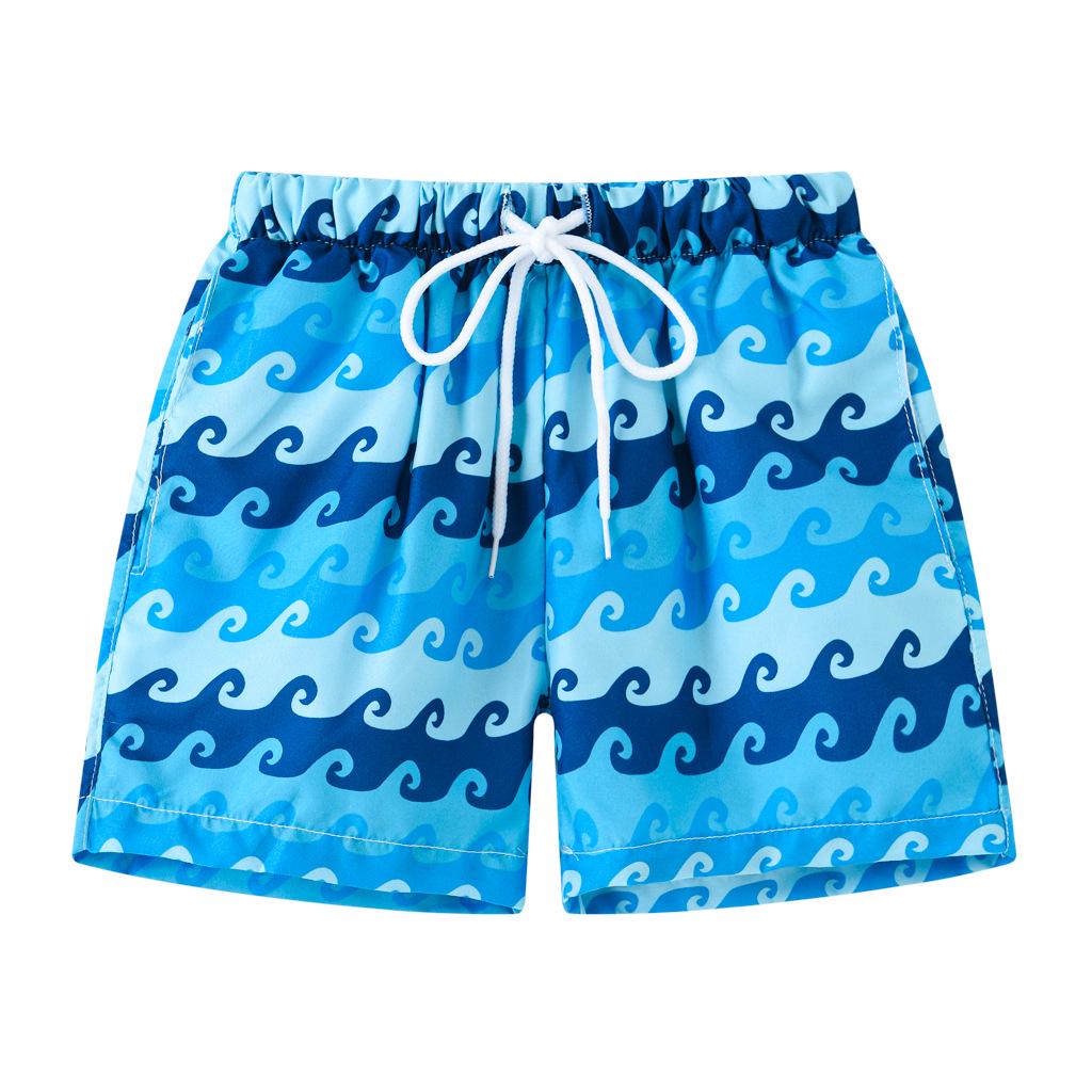 Sommer Kinder Cartoon-Print Badeshorts - Elastischer Bund Strand- & Sportbadehosen