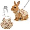 Retros Styles Bunnies Harnesses And Leashes Set Breathable Cotton Lovely Pet Harnesses Leashes for Small Animals