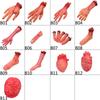 1 stk. Gyser Halloween Dekoration Blod Gyser Brækket Hånd Fod Latex Falsk Finger Hjerne Hjerte Til Halloween Festartikler Skræmmende Rekvisitter