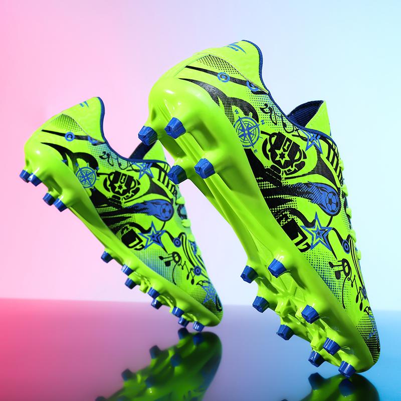 

31-44 Boys Leather Football Boots Men s Professional Artificial Turf Training Football Boots for Girls 44 зелений