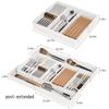Drawer Organizer, Cutlery Tray for Kitchen Drawer, Expandable Utensil with Compartment, Spoons Forks Knives Cutlery Holder