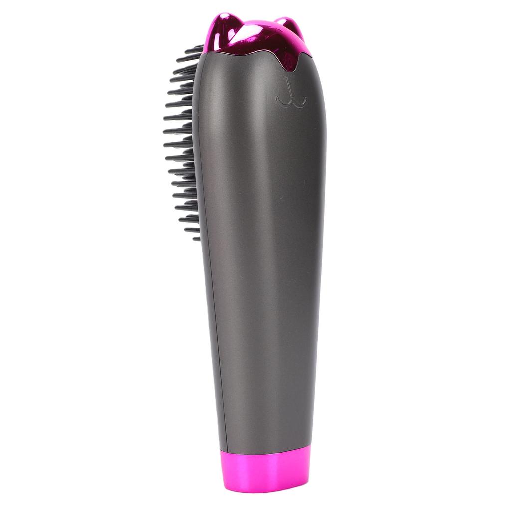 Cordless Hair Straightener Brush 3 Temperature Settings Portable Hair Straightening Comb with Cute Ear Gray