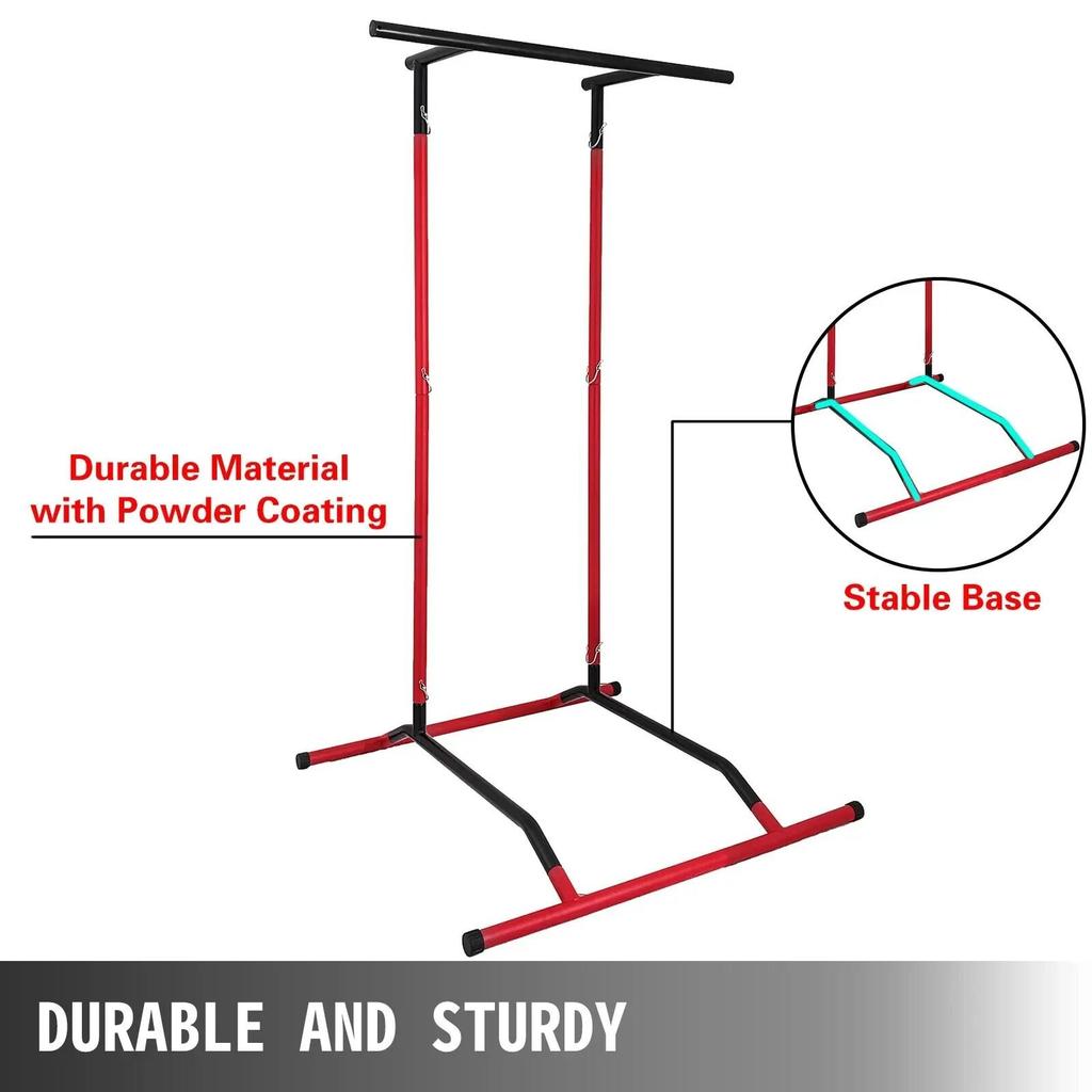 Stazione Trazioni Dip 220LBS Power Tower Stazione Multi-Stazione Power Tower Esercizio Indoor Trazioni