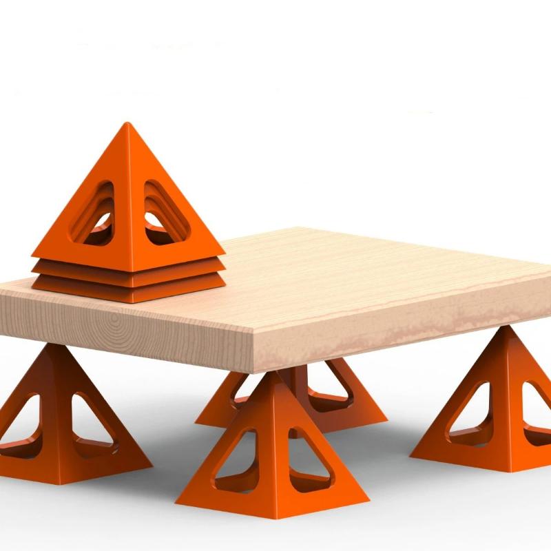 Pyramid Shaped Woodworking Paint Bracket 1/4 PCS Stable Non-slip Triangular Tripod for Furniture DIY Spray Painting Work