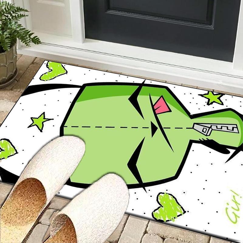 Alien Invasion Pattern Office Rug Chair Mat, Game Carpet, Suitable for Front Door, Bedroom, Living Room, Desk, Holiday Gift