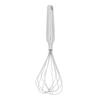 Egg Whisk Blender Silver Stainless Steel Rugged Comfortable Grip Hand Push Egg Beater for Home Kitchen