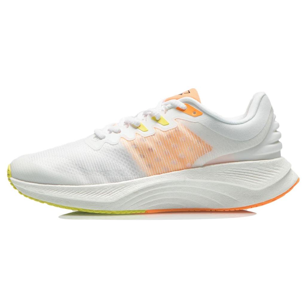 Li Ning Yue Ying Shock Absorbing Non Slip Wear Resistant Lightweight Low Top Running Shoes Men sneaker White Orange ARHR127-1