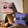 Abstract Painting Beauty Makeup Eyes Pillow Case Double-Sided Printing Short Plush Sofa Cushion Cover Bedroom Bedside Pillow
