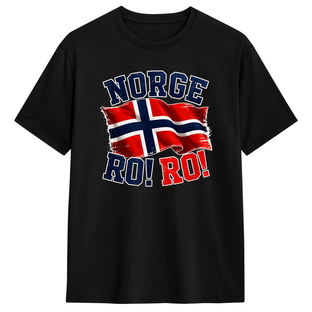 Norway estd 1909 T Shirt for 100% Cotton Vintage T-Shirt Round Neck Tees Short Sleeve Clothes Big Size