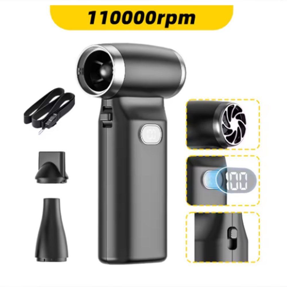 110000 RPM Portable Handheld Fan 100 Wind Speeds Powerful Dust Blower Mini Turbo Violent Fan  Home