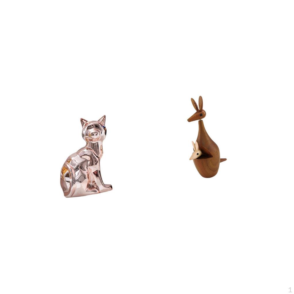 Cat Sculpture Decorative Figurine for Fireplace And Bedroom Bookshelf Art Craft Ornament Party Favor