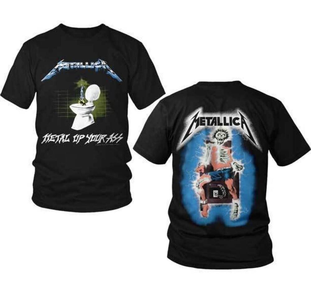 METALLICA cd lgo METAL UP YOUR ASS Официальная Футболка XL Новый молниеносный убийца Унисекс Футболка S