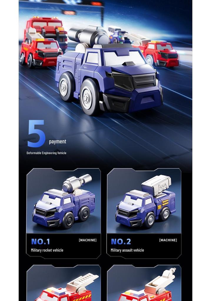 Magnetic Deformation Toy Car & Robot Assembly