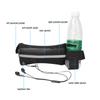 Multifunction Waist Bag Waterproof Outdoor Sports Running Waist Bag Belt   Pockets (black)