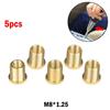 Gold 5Pc Gear Shift Knob Thread Adapter Nut Insert Kit M10x1 25 M10x1 5 M8x1 25