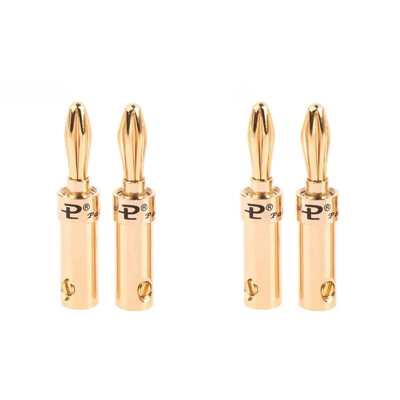 Banana Plug 4mm Alloy gilding Banana Plugs for Speaker Cable Wire Banana Connector Adapter 2/4/8pcs Speaker Banana Plug Adapter