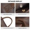 Men's Genuine Crazy Horse Leather Business Briefcase & Laptop Bag