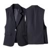 New Retro Stacked Suit Vest Jacket for Women French British Style V-neck Short Waistcoat Vest Outer Wear