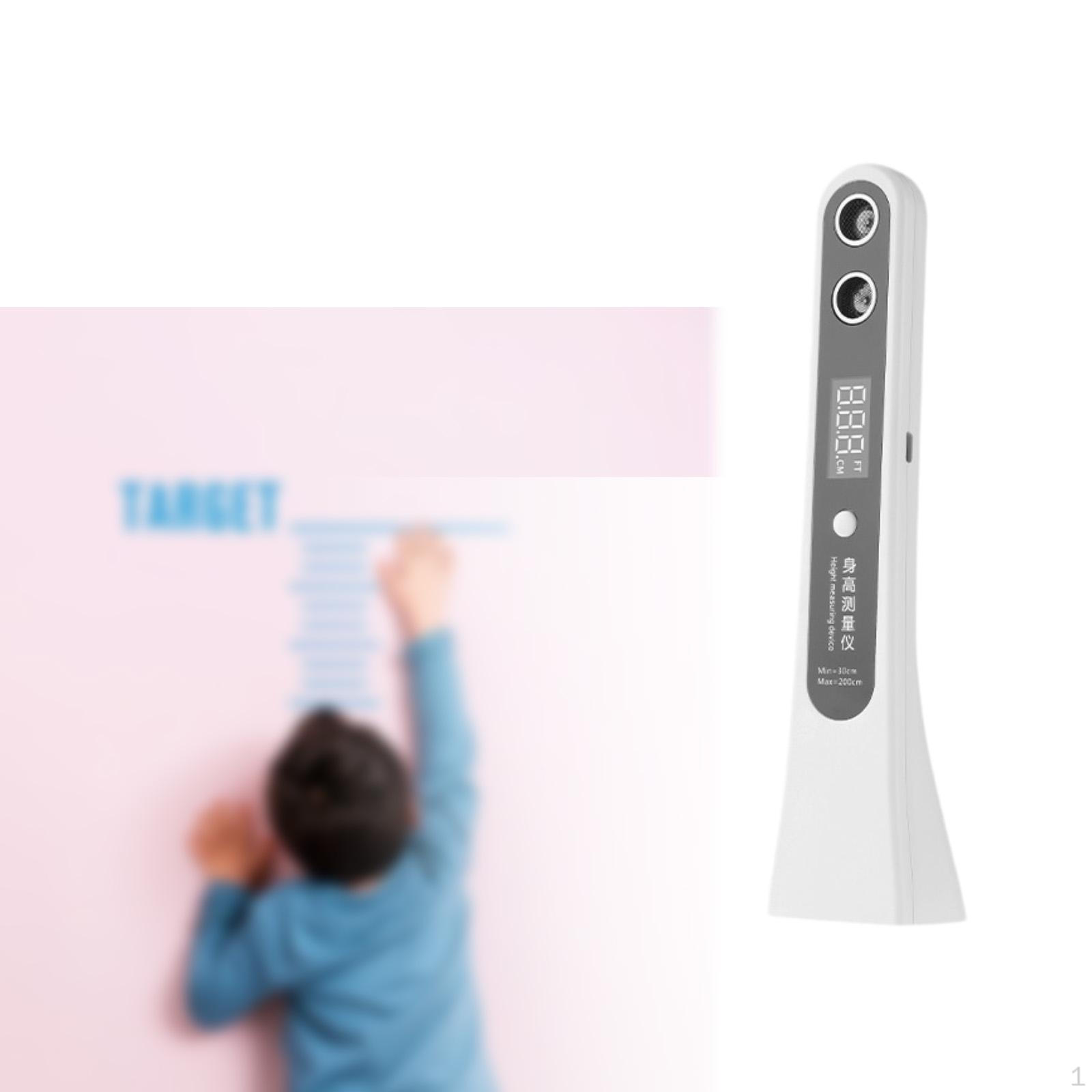 

Ручний пристрій для вимірювання росту, бездротовий ростомір, зручний із цифровим дисплеєм білий