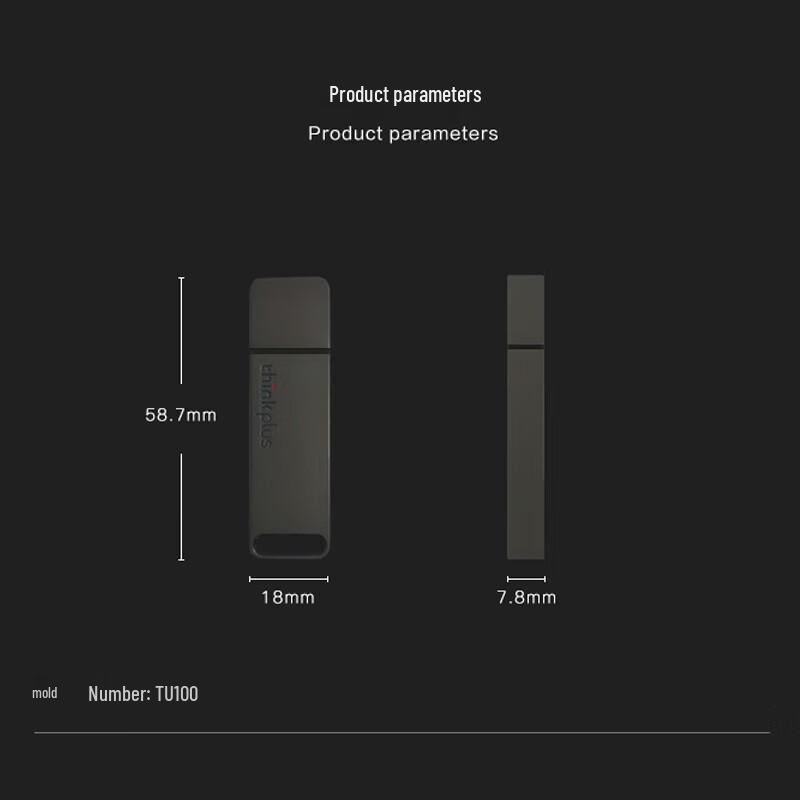 Lenovo ThinkPlus TU100 USB 3.1 Metal Flash Drive